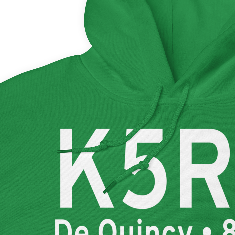 De Quincy Industrial Airpark (K5R8) ICAO Hoodie Sweatshirt 