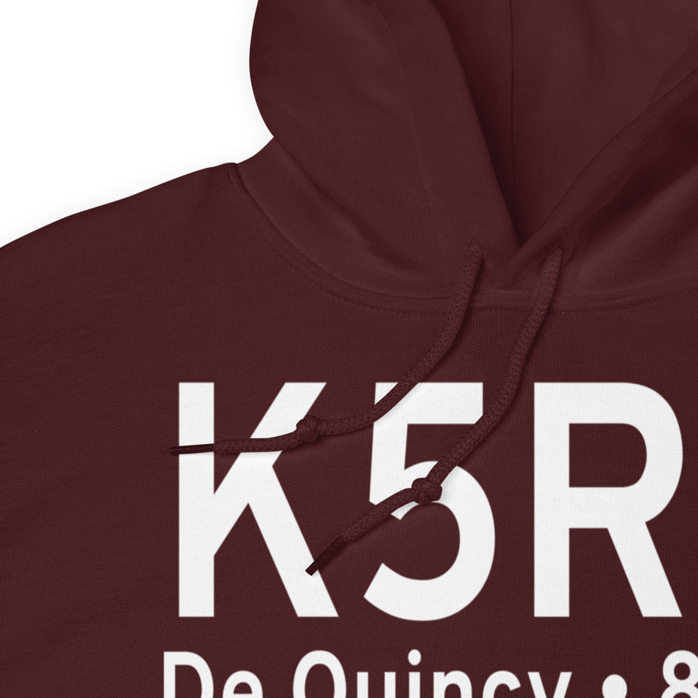 De Quincy Industrial Airpark (K5R8) ICAO Hoodie Sweatshirt 