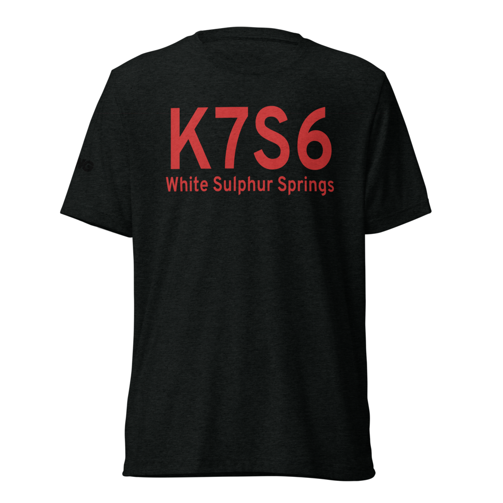 White Sulphur Springs Airport (K7S6) ICAO Tri-blend T-Shirt 