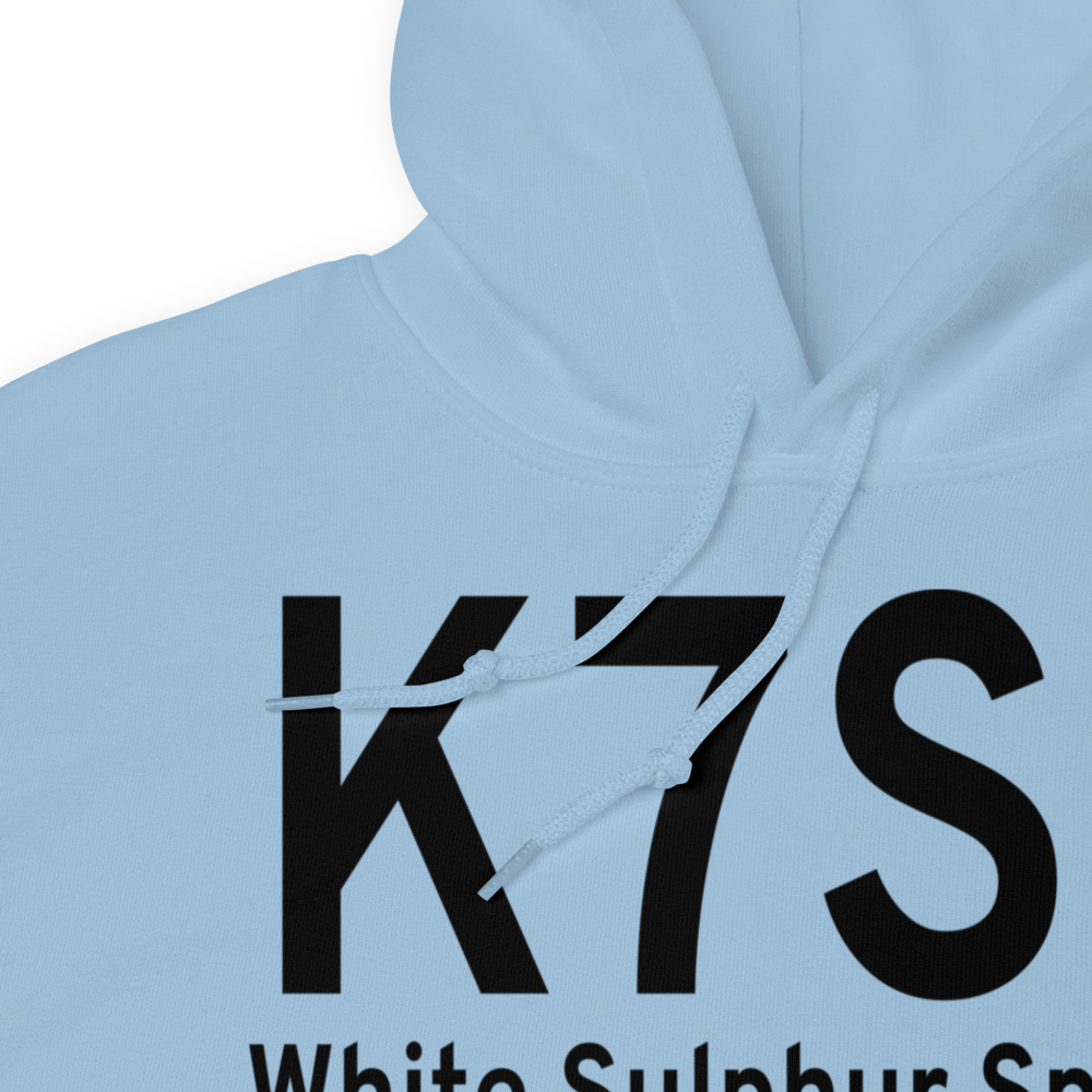 White Sulphur Springs Airport (K7S6) ICAO Hoodie Sweatshirt 