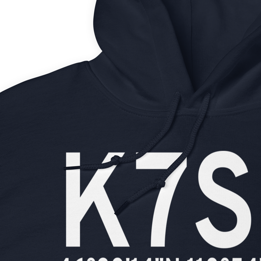 White Sulphur Springs Airport (K7S6) ICAO Hoodie Sweatshirt 