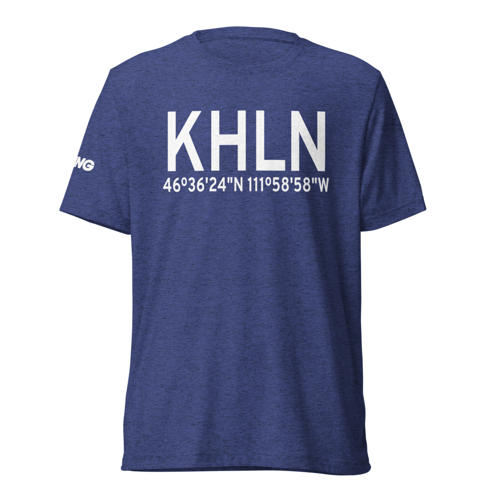 Helena Regional Airport (KHLN) ICAO Tri-blend T-Shirt 