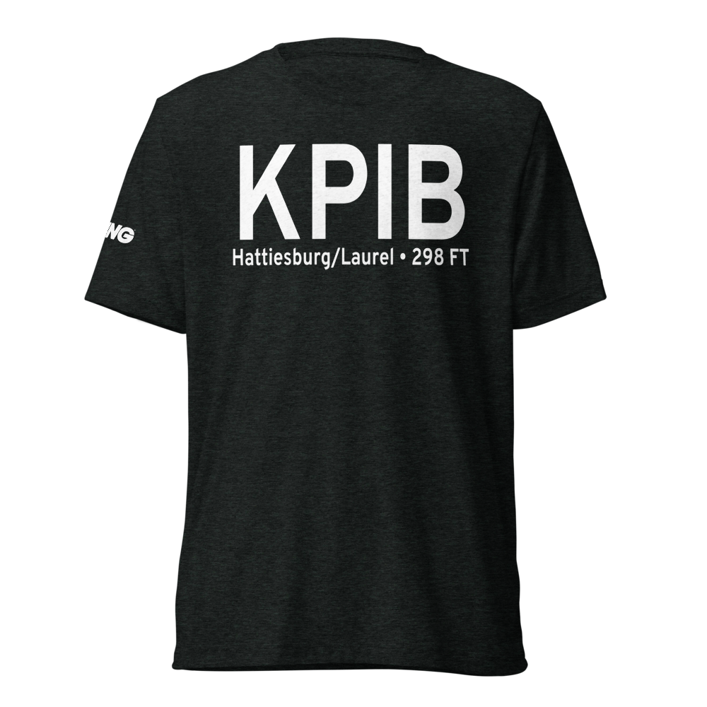 Hattiesburg Laurel Regional Airport (KPIB) ICAO Tri-blend T-Shirt 