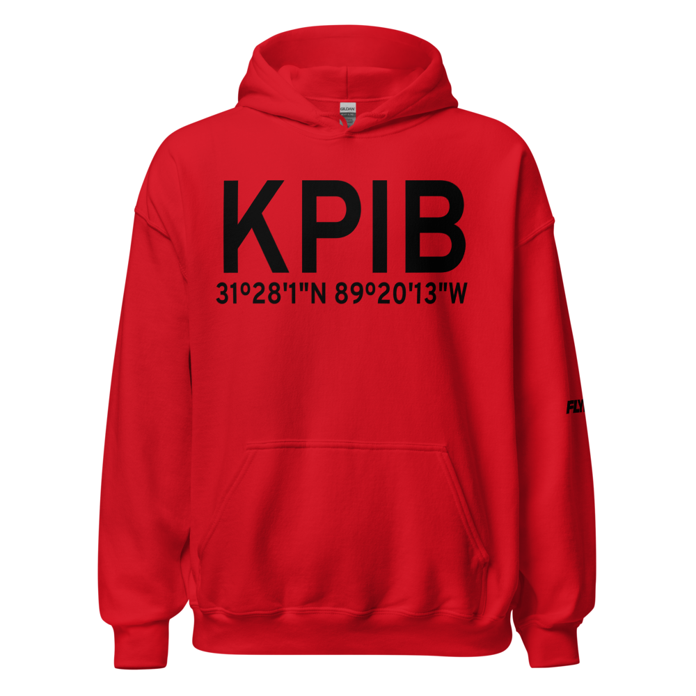 Hattiesburg Laurel Regional Airport (KPIB) ICAO Hoodie Sweatshirt 