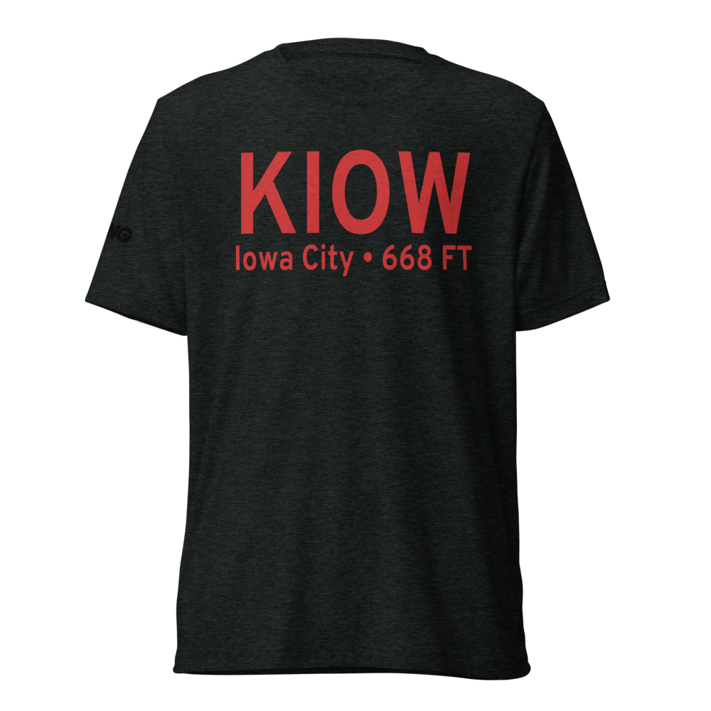 Iowa City Municipal Airport (KIOW) ICAO Tri-blend T-Shirt 