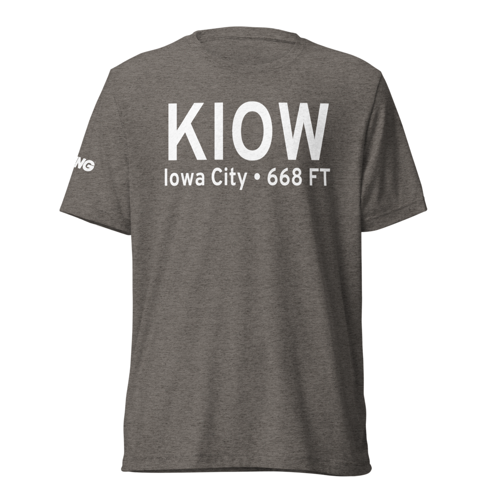 Iowa City Municipal Airport (KIOW) ICAO Tri-blend T-Shirt 
