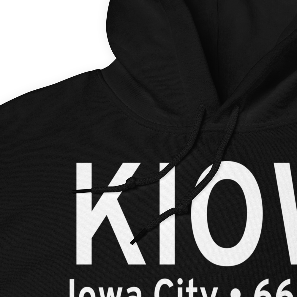 Iowa City Municipal Airport (KIOW) ICAO Hoodie Sweatshirt 