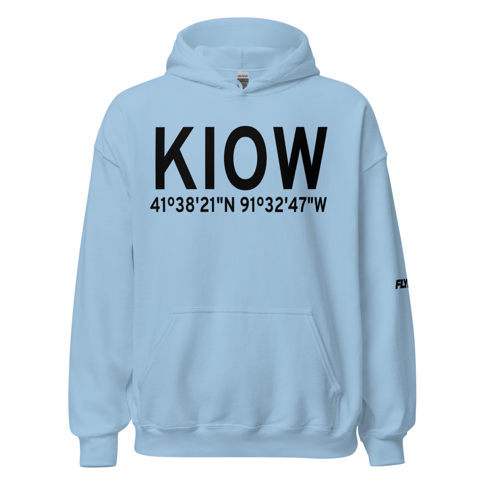 Iowa City Municipal Airport (KIOW) ICAO Hoodie Sweatshirt 
