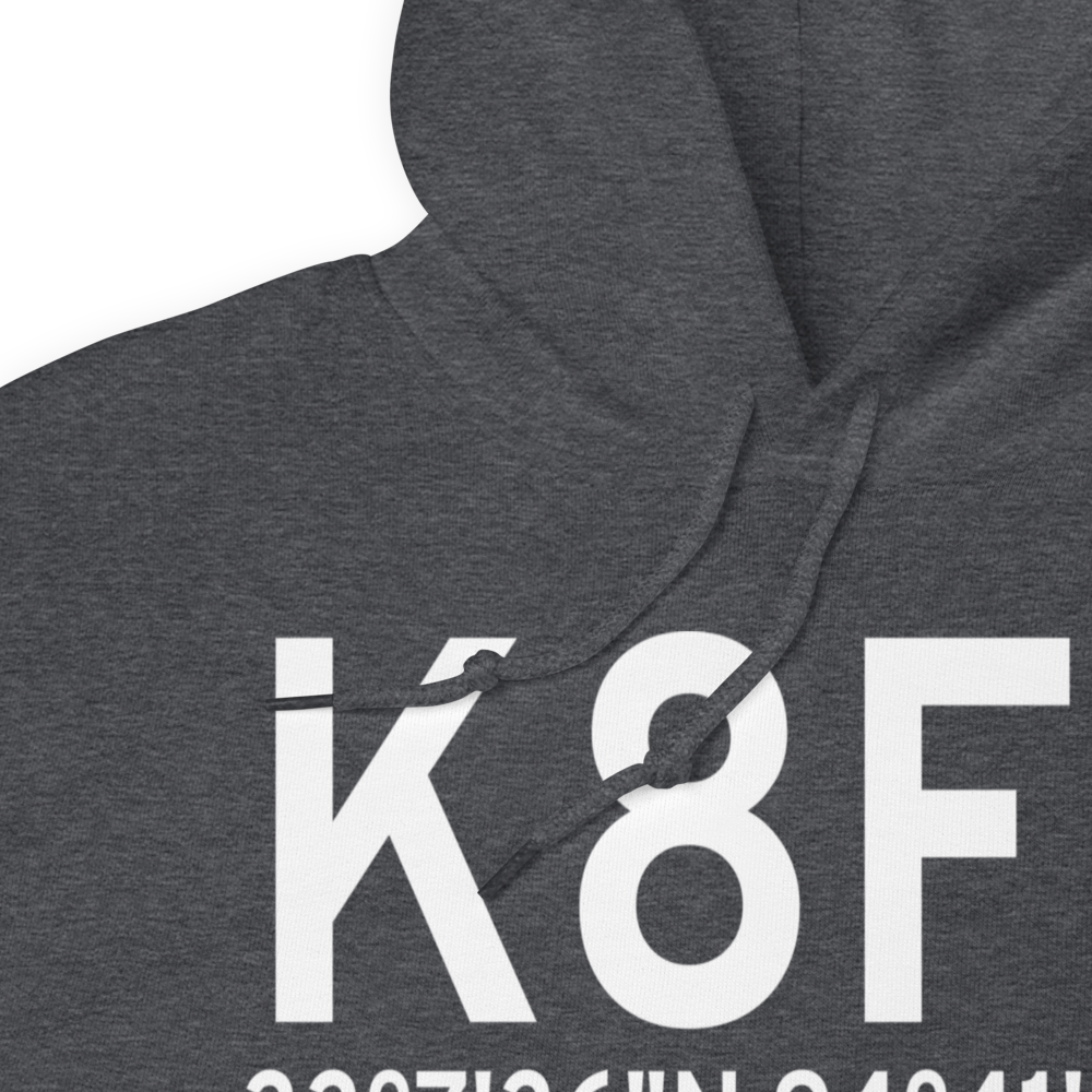Greater Morris County Airport (K8F5) ICAO Hoodie Sweatshirt 
