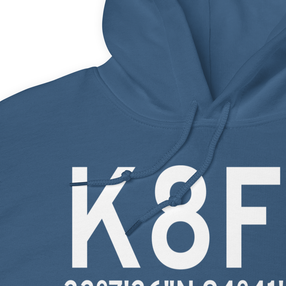 Greater Morris County Airport (K8F5) ICAO Hoodie Sweatshirt 
