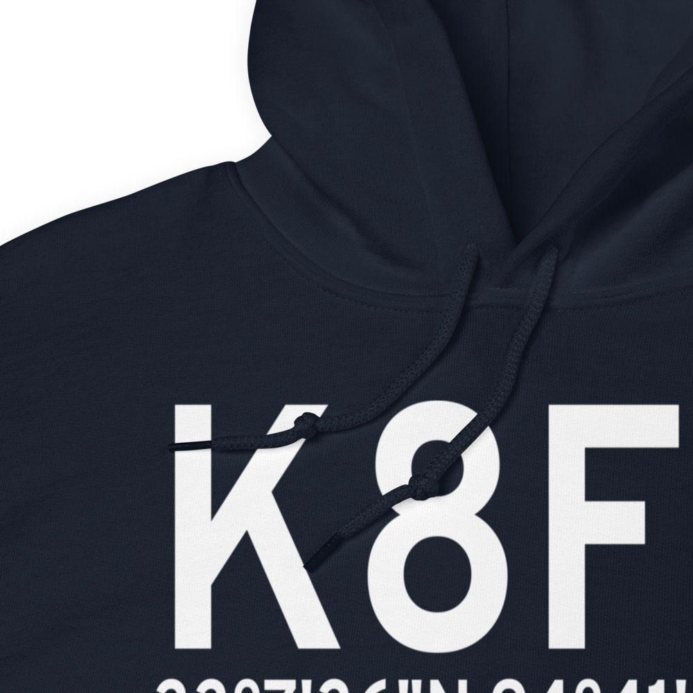 Greater Morris County Airport (K8F5) ICAO Hoodie Sweatshirt 