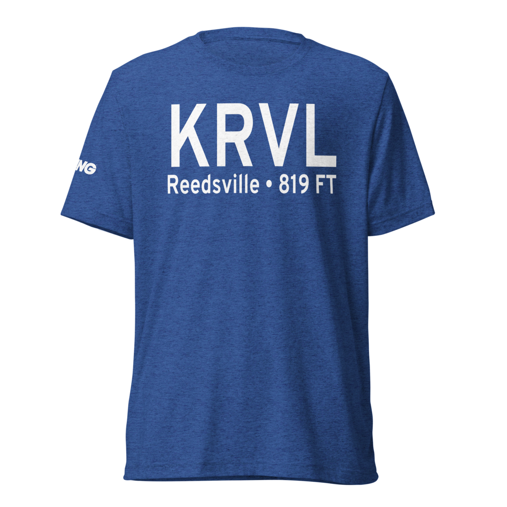 Mifflin County Airport (KRVL) ICAO Tri-blend T-Shirt 