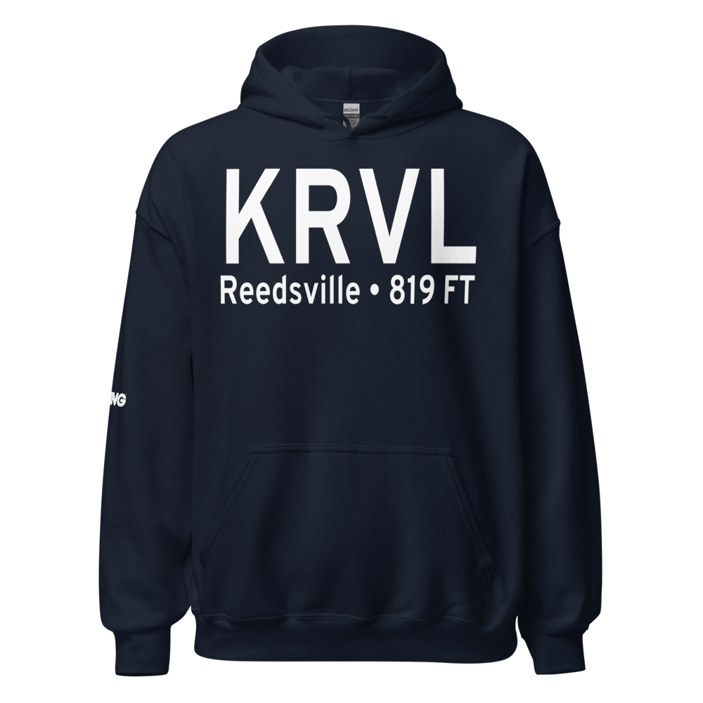 Mifflin County Airport (KRVL) ICAO Hoodie Sweatshirt 