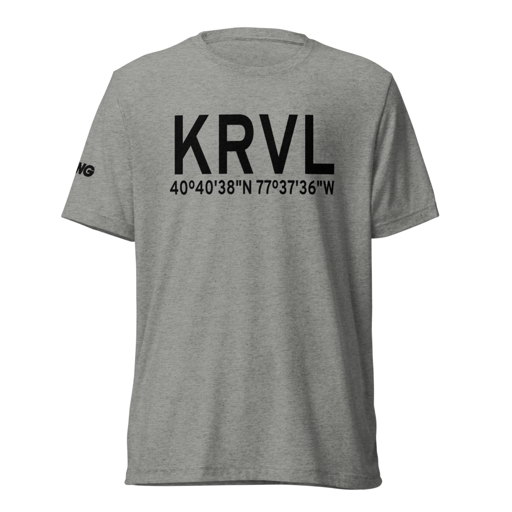 Mifflin County Airport (KRVL) ICAO Tri-blend T-Shirt 