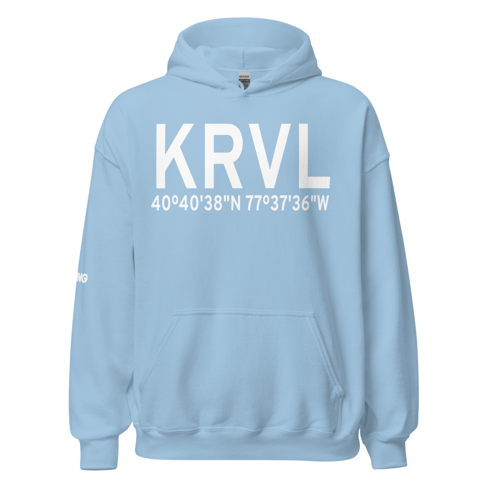 Mifflin County Airport (KRVL) ICAO Hoodie Sweatshirt 