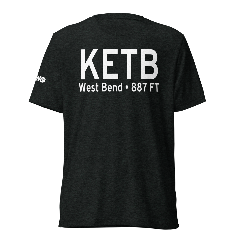 West Bend Municipal Airport (KETB) ICAO Tri-blend T-Shirt 