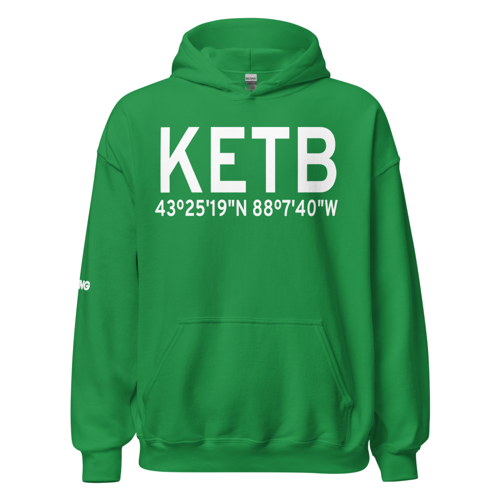 West Bend Municipal Airport (KETB) ICAO Hoodie Sweatshirt 