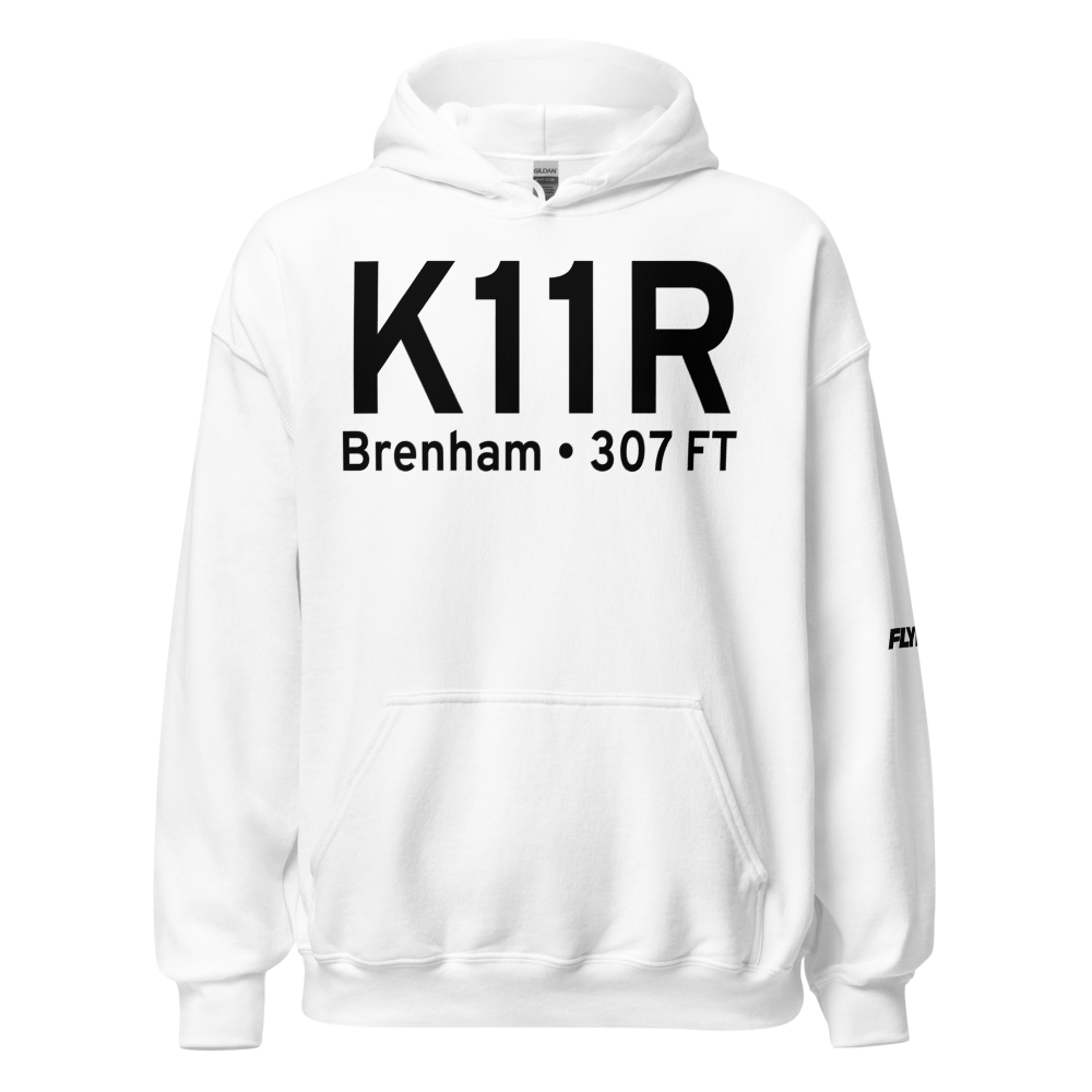 Brenham Municipal Airport (K11R) ICAO Hoodie Sweatshirt 