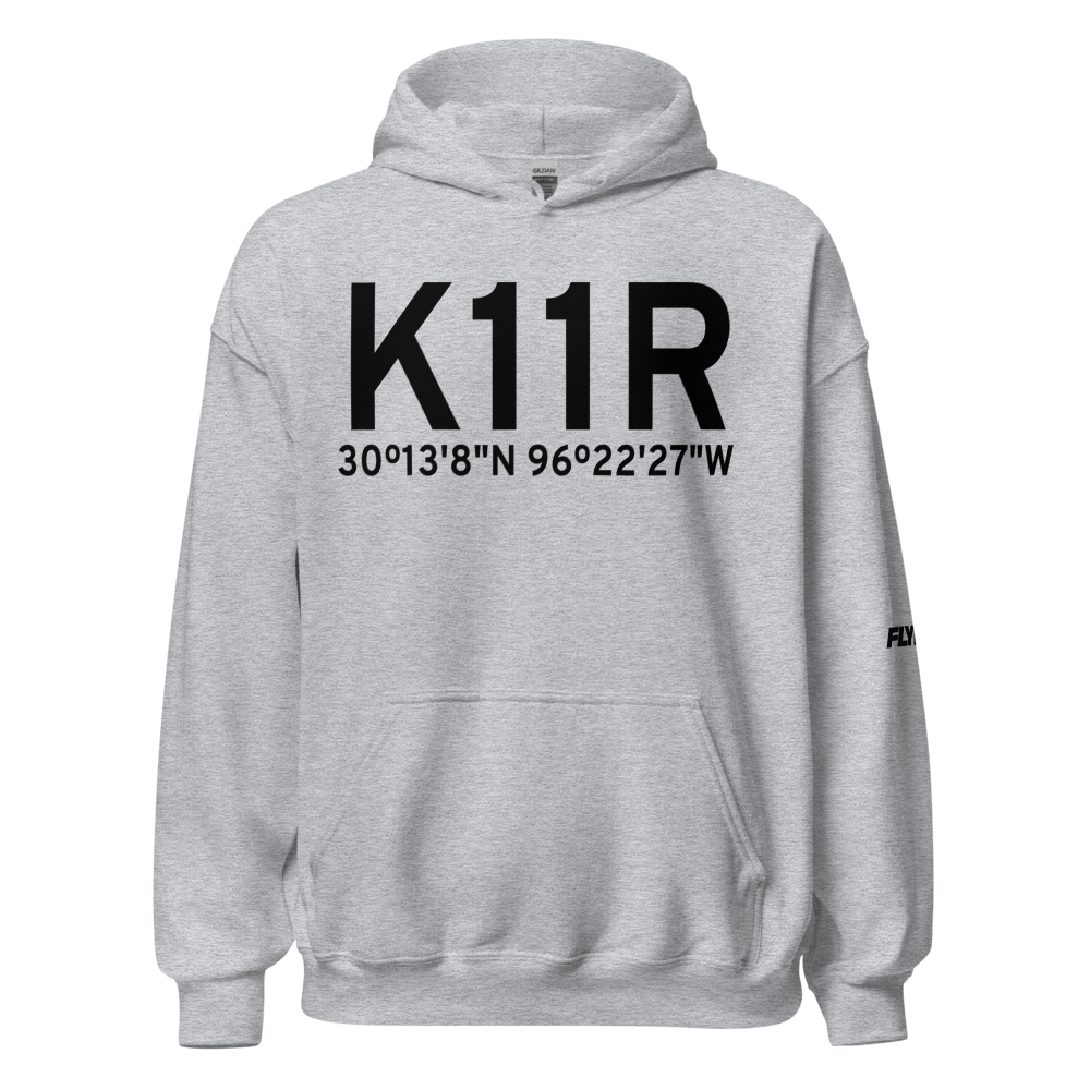 Brenham Municipal Airport (K11R) ICAO Hoodie Sweatshirt 