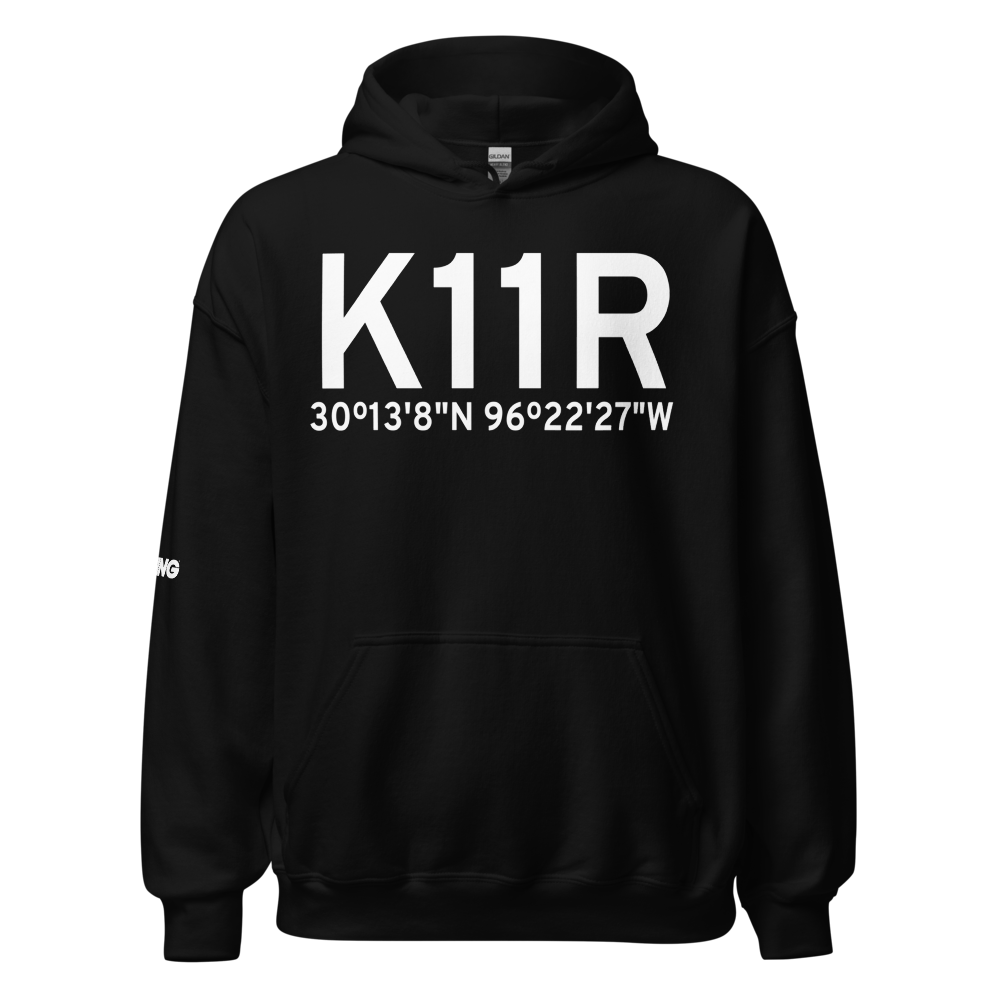 Brenham Municipal Airport (K11R) ICAO Hoodie Sweatshirt 