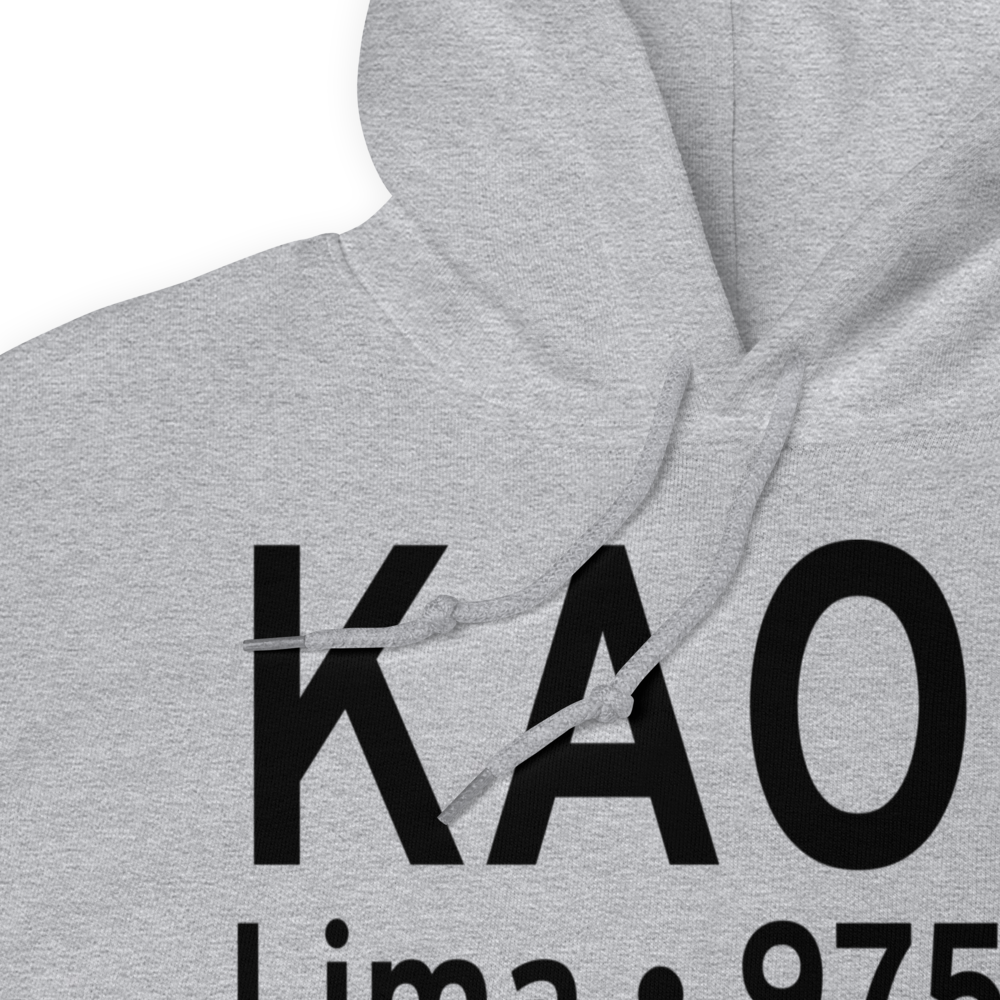 Lima Allen County Airport (KAOH) ICAO Hoodie Sweatshirt 