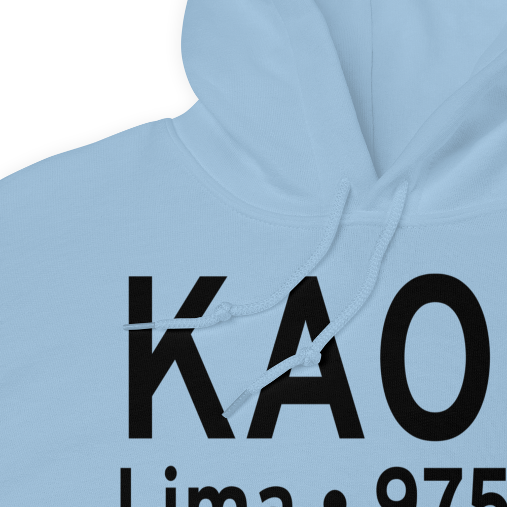 Lima Allen County Airport (KAOH) ICAO Hoodie Sweatshirt 