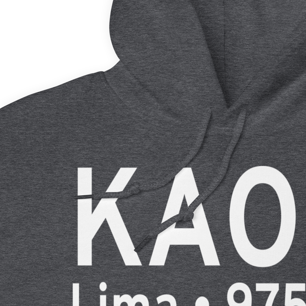 Lima Allen County Airport (KAOH) ICAO Hoodie Sweatshirt 