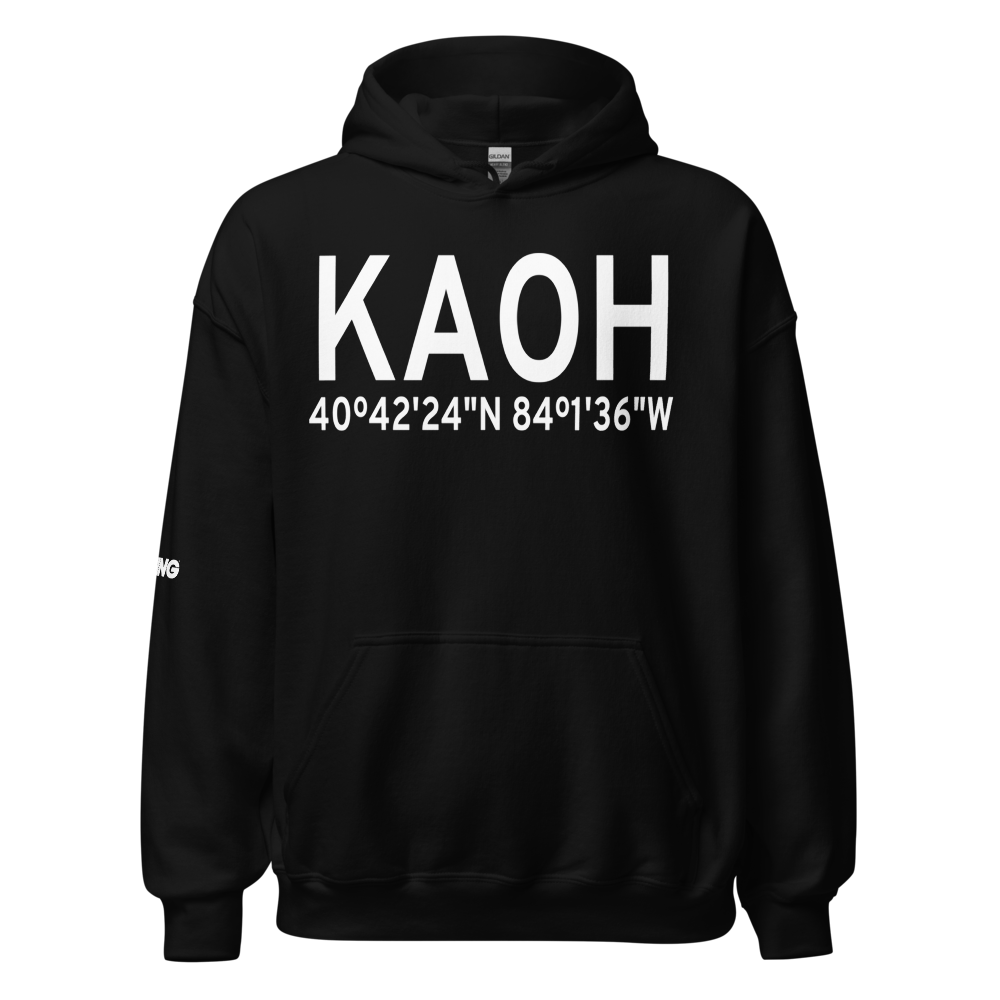 Lima Allen County Airport (KAOH) ICAO Hoodie Sweatshirt 