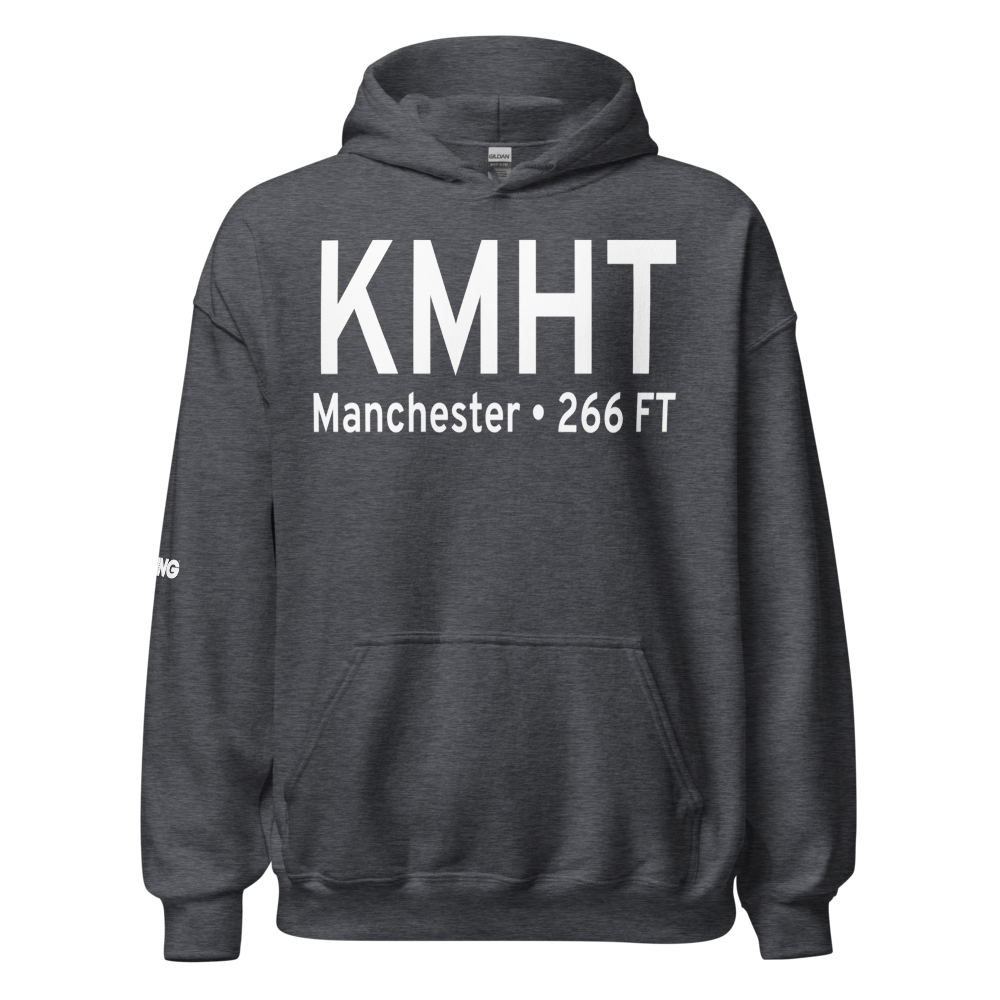 Manchester-Boston Regional Airport (KMHT) ICAO Hoodie Sweatshirt 