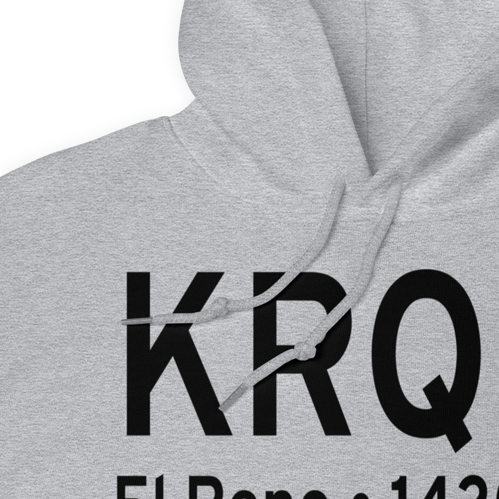El Reno Regional Airport (KRQO) ICAO Hoodie Sweatshirt 