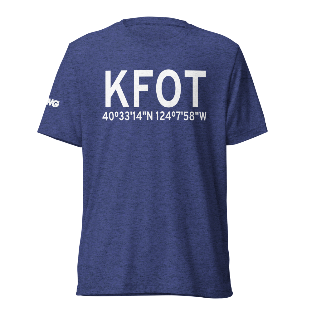 Rohnerville Airport (KFOT) ICAO Tri-blend T-Shirt 