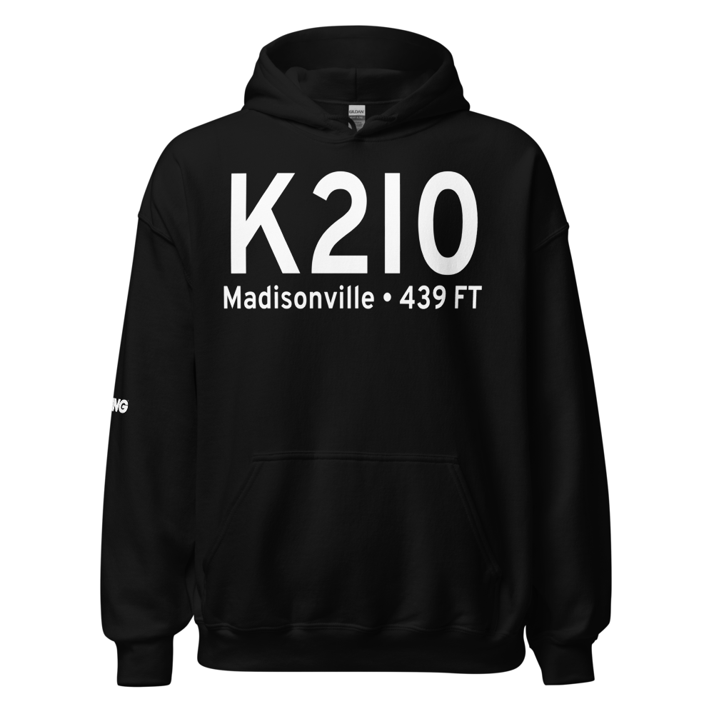 Madisonville Municipal Airport (K2I0) ICAO Hoodie Sweatshirt 