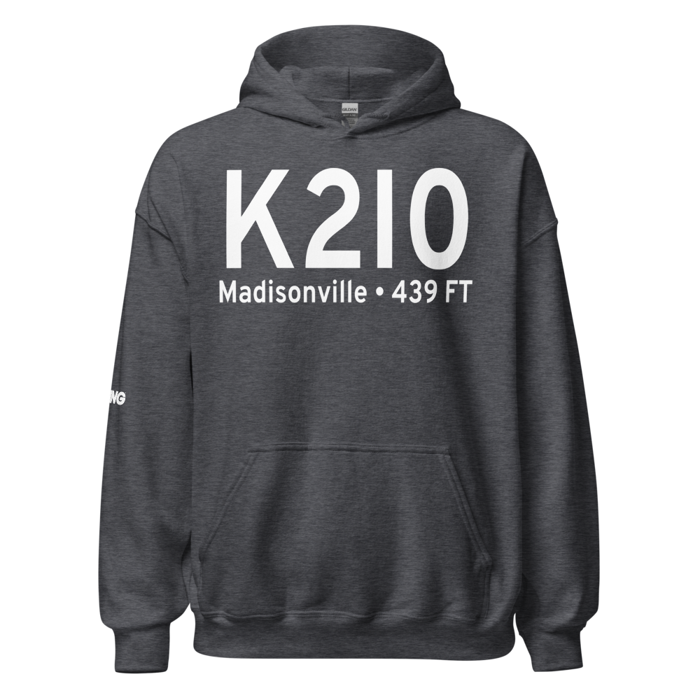 Madisonville Municipal Airport (K2I0) ICAO Hoodie Sweatshirt 