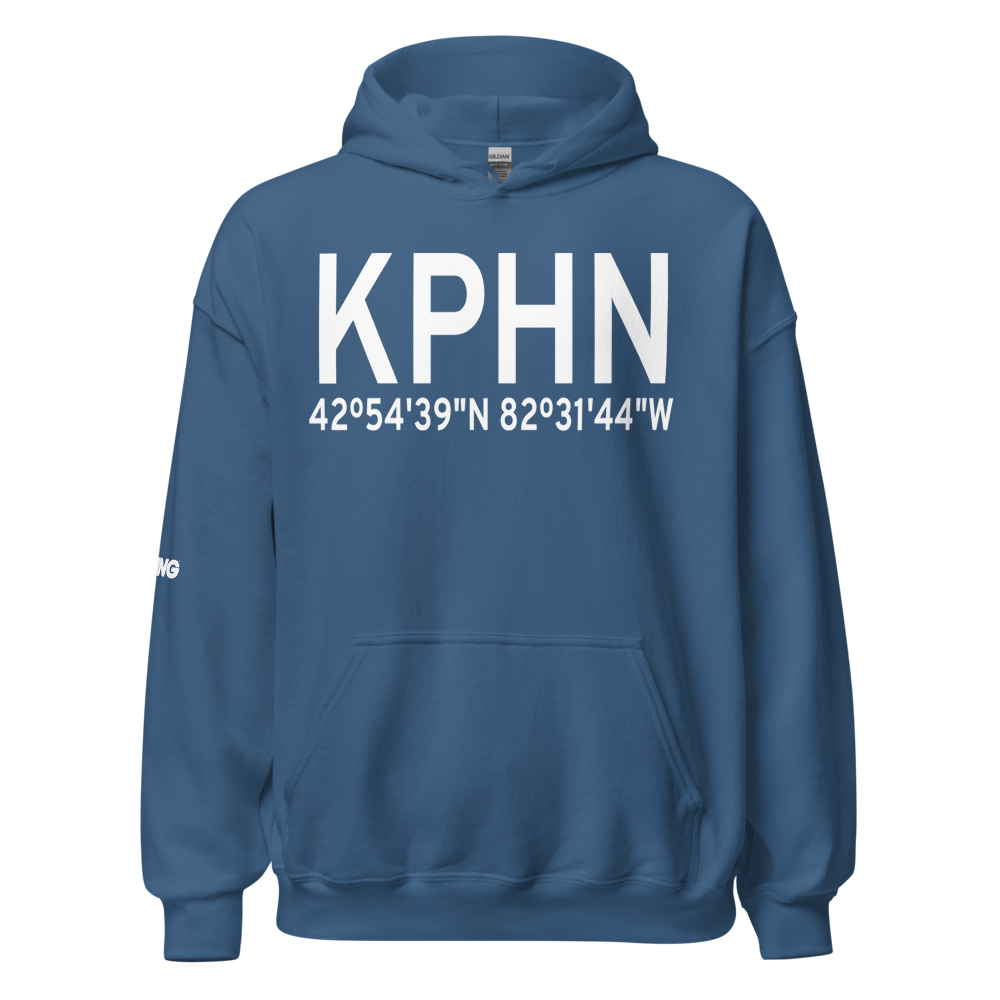 St Clair County International Airport (KPHN) ICAO Hoodie Sweatshirt 