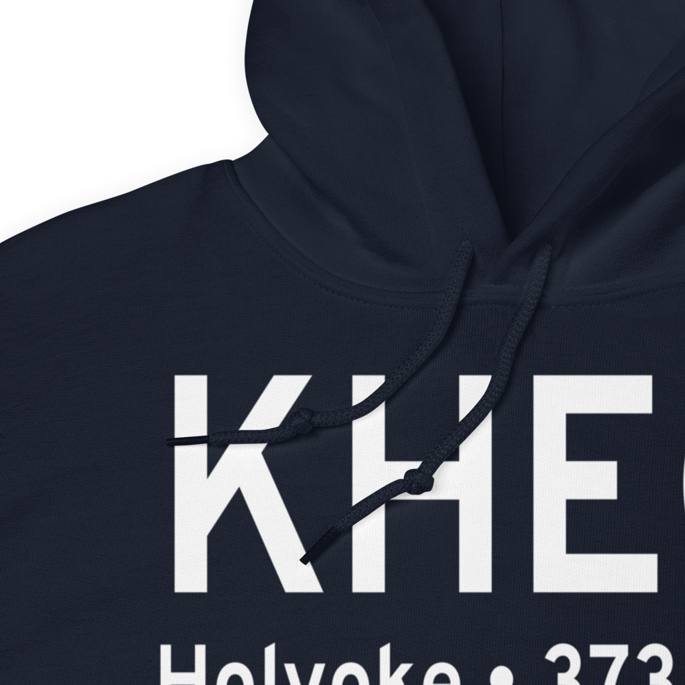 Holyoke Airport (KHEQ) ICAO Hoodie Sweatshirt 