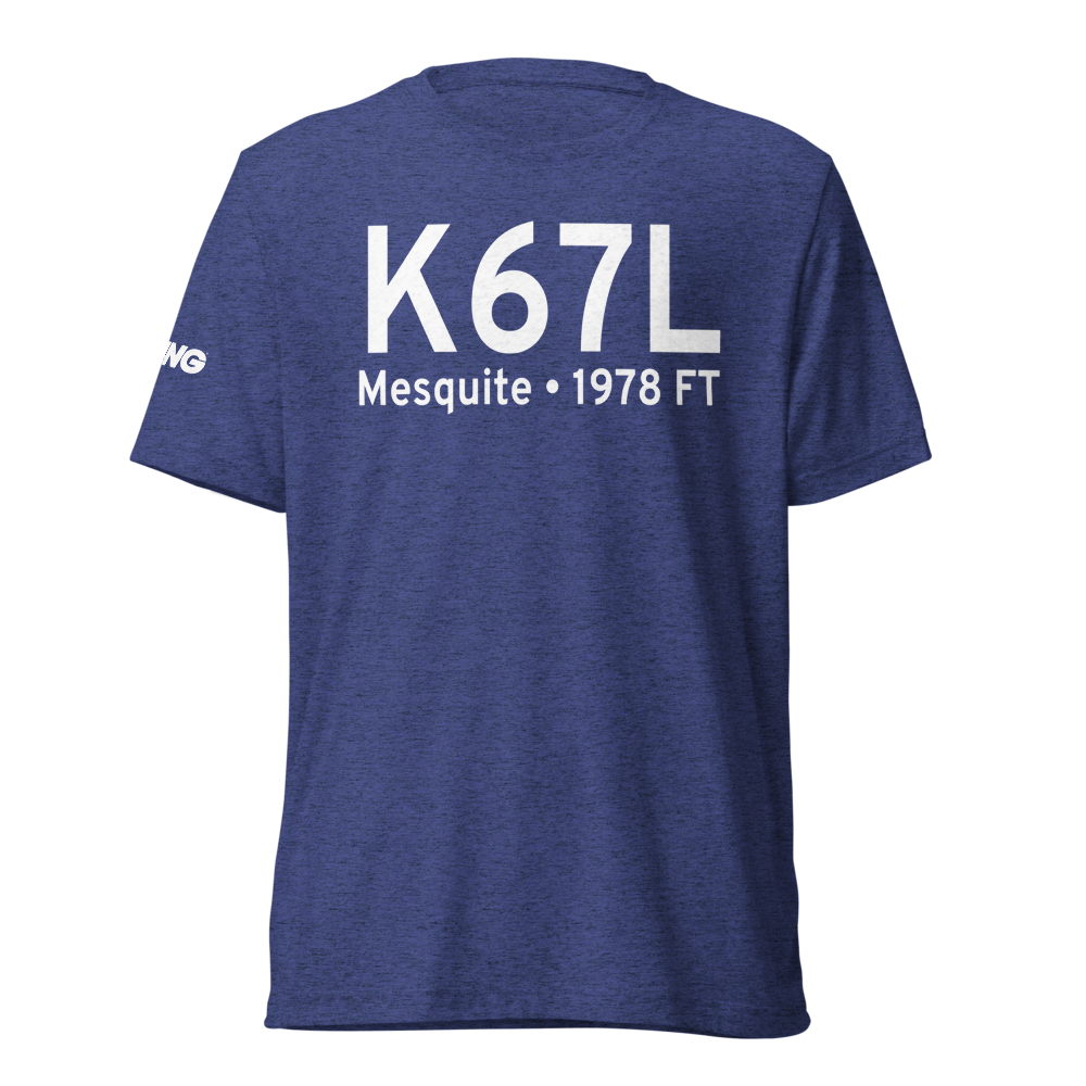 Mesquite Airport (K67L) ICAO Tri-blend T-Shirt 