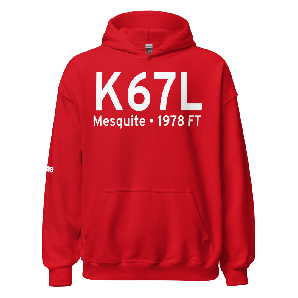 Mesquite Airport (K67L) ICAO Hoodie Sweatshirt 