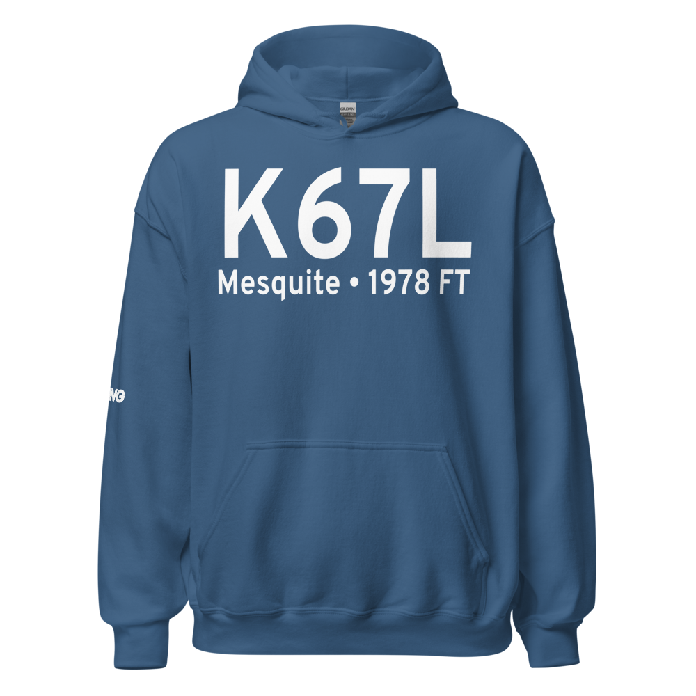 Mesquite Airport (K67L) ICAO Hoodie Sweatshirt 