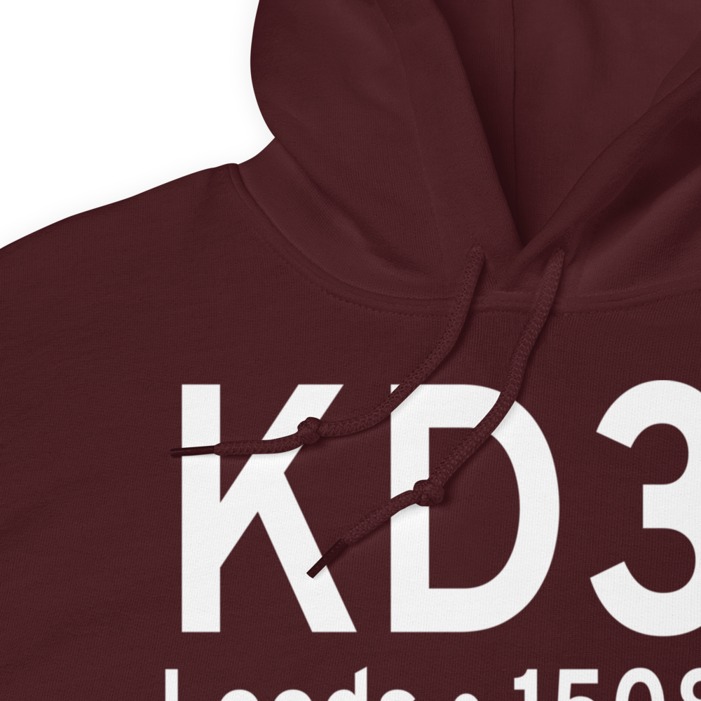 Leeds Municipal Airport (KD31) ICAO Hoodie Sweatshirt 