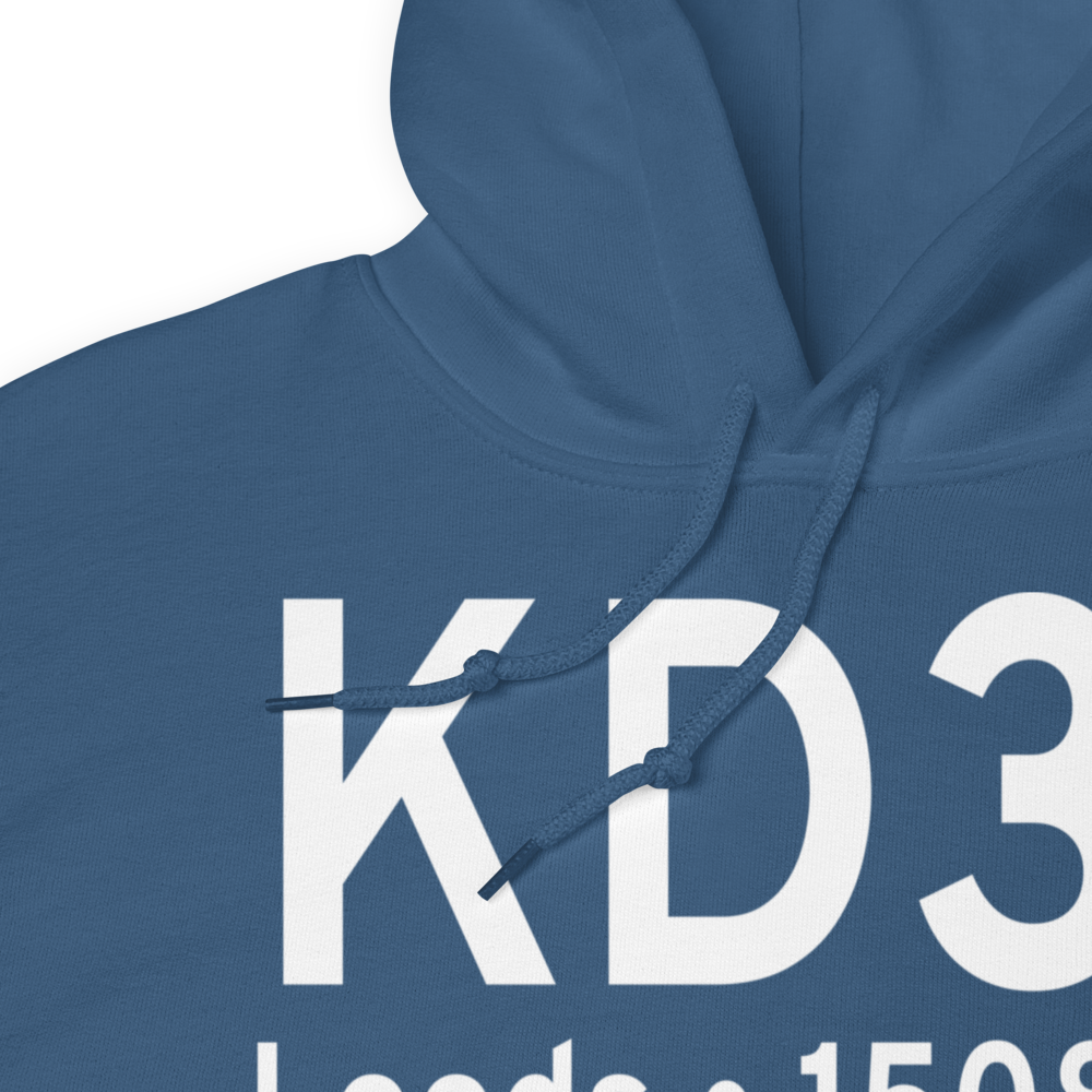 Leeds Municipal Airport (KD31) ICAO Hoodie Sweatshirt 