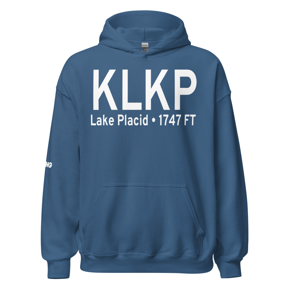 Lake Placid Airport (KLKP) ICAO Hoodie Sweatshirt 