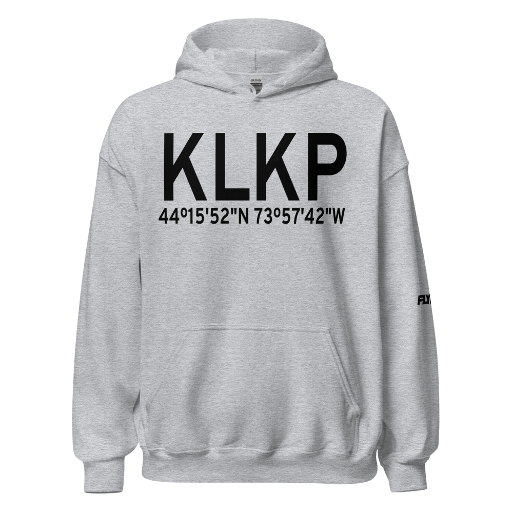 Lake Placid Airport (KLKP) ICAO Hoodie Sweatshirt 