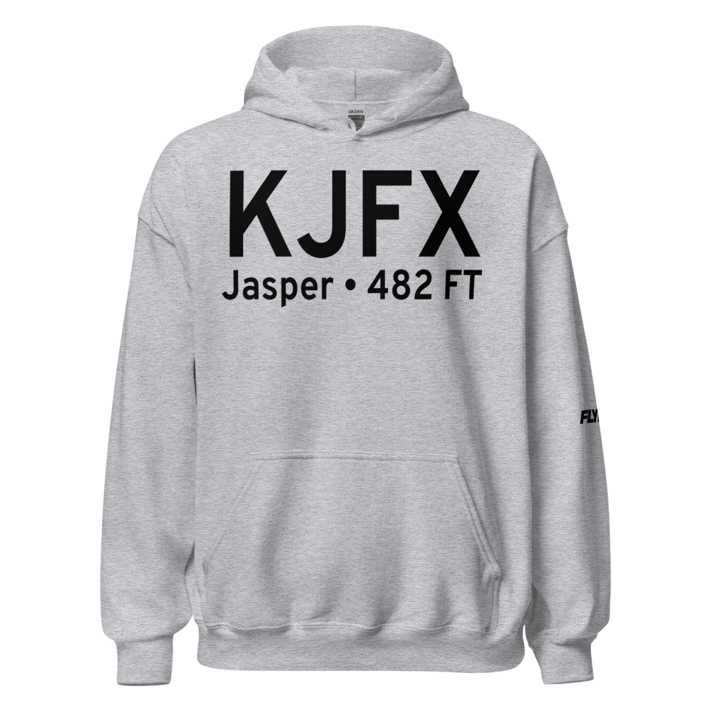 Walker County Airport-Bevill Field (KJFX) ICAO Hoodie Sweatshirt 