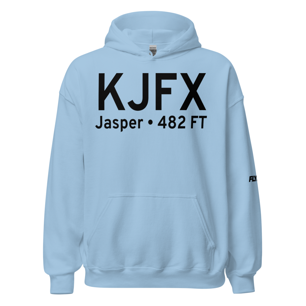 Walker County Airport-Bevill Field (KJFX) ICAO Hoodie Sweatshirt 