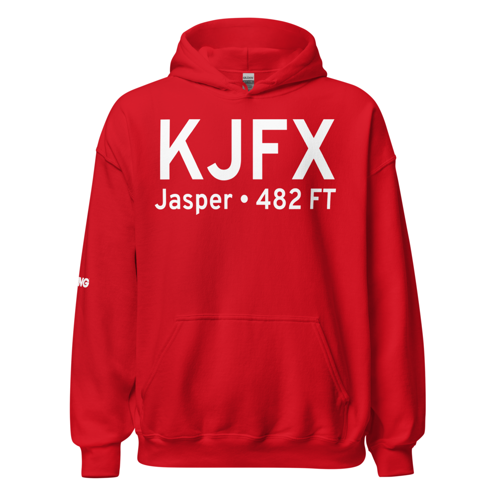 Walker County Airport-Bevill Field (KJFX) ICAO Hoodie Sweatshirt 