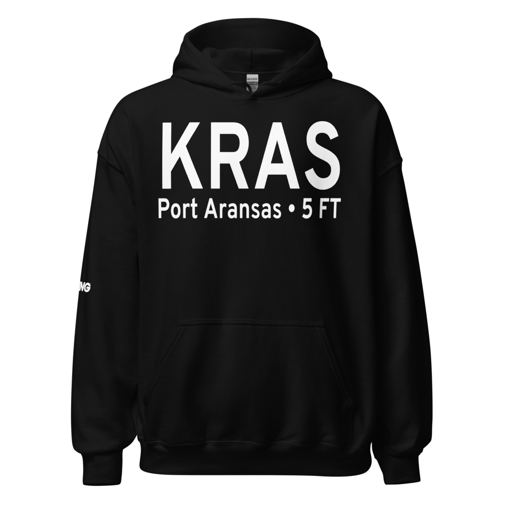 Mustang Beach Airport (KRAS) ICAO Hoodie Sweatshirt 