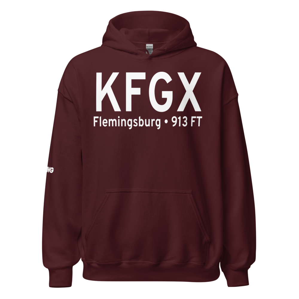 Fleming Mason Airport (KFGX) ICAO Hoodie Sweatshirt 
