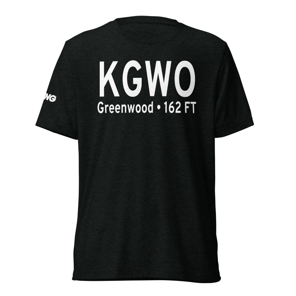 Greenwood–Leflore Airport (KGWO) ICAO Tri-blend T-Shirt 