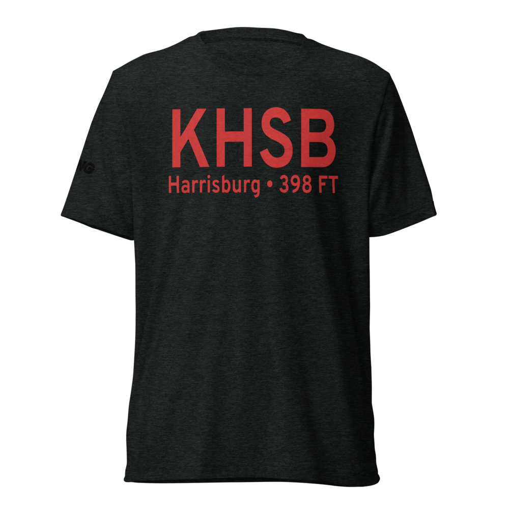 Harrisburg-Raleigh Airport (KHSB) ICAO Tri-blend T-Shirt 