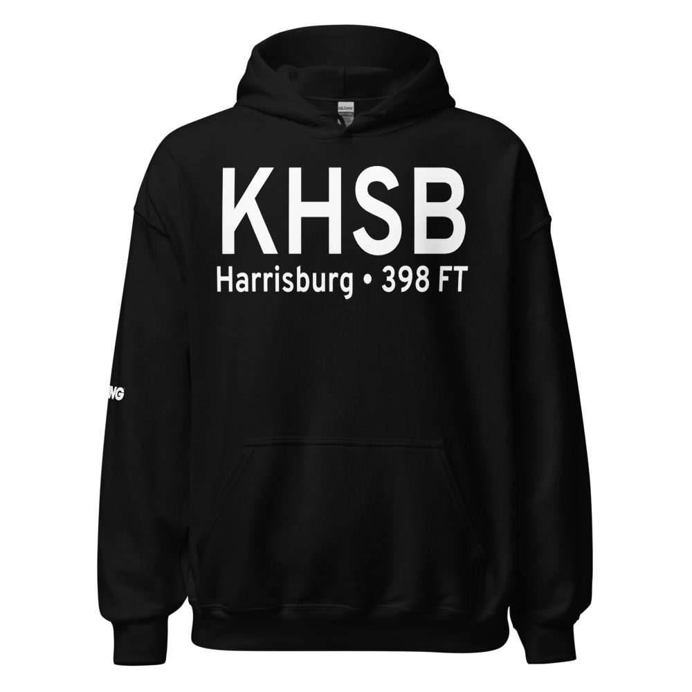Harrisburg-Raleigh Airport (KHSB) ICAO Hoodie Sweatshirt 